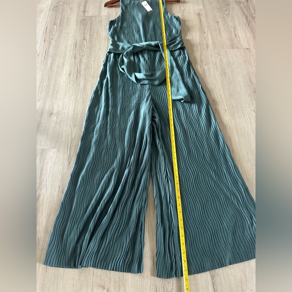 NWT Anthropologie Turquoise Marina Plisse Jumpsuit size M - Picture 13 of 15